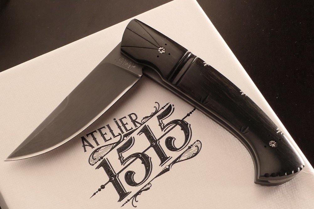 Messer Graz Manu Laplace 1515 Manu la Place 1515 Ebenholz gefeilt Taschenmesser
